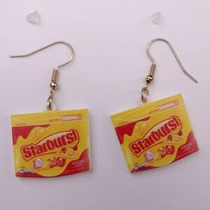 Candy - Snack Bag Themed - Fun Party Costume- Design - Hook Style Earrings